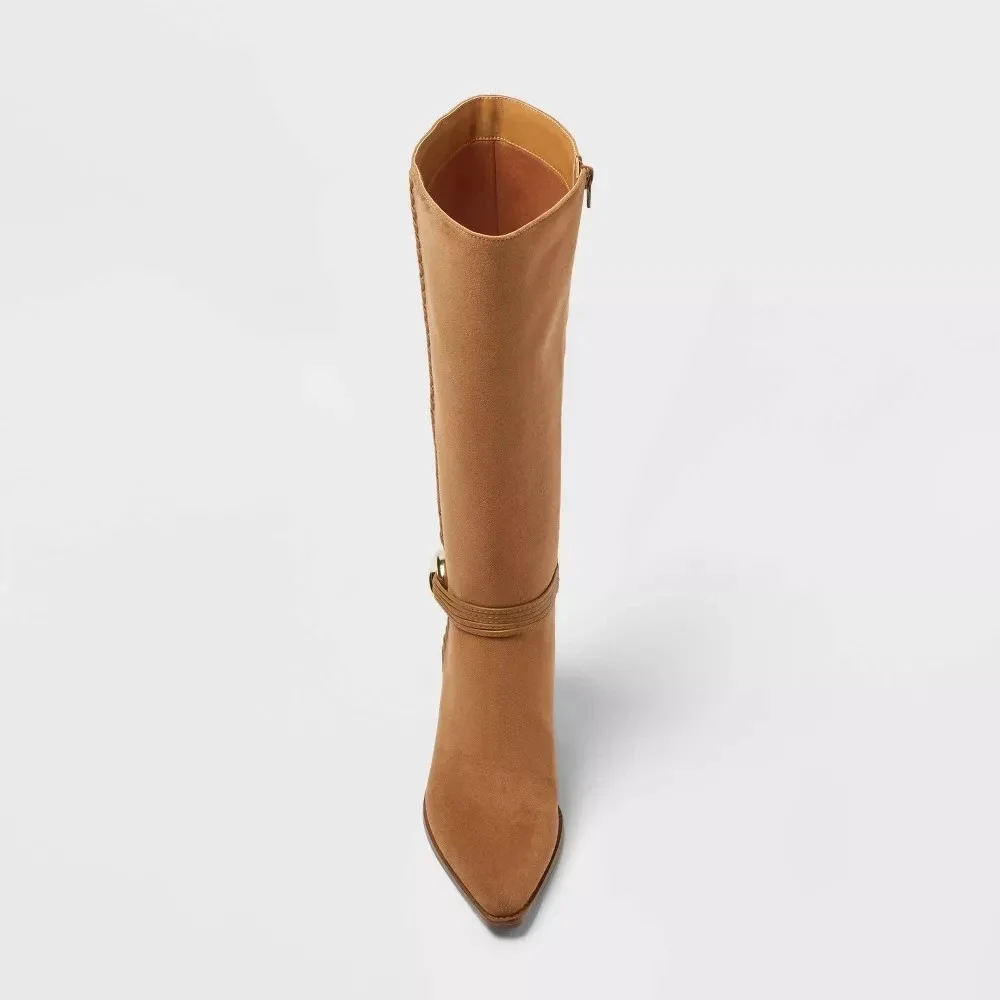 Women's Rio Whip Stitch Tall Boots Universal Thread Tan Size 10 New With Tags‎